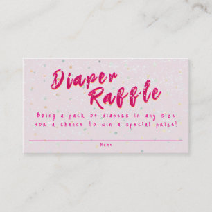 Cartão De Informações Winter Baby Sprinkle Snow Flurry Fralda Raffle
