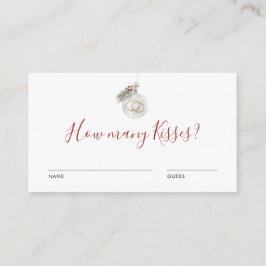 Cartão De Informações Winter Christmas Ornament Guess How Many Game Card