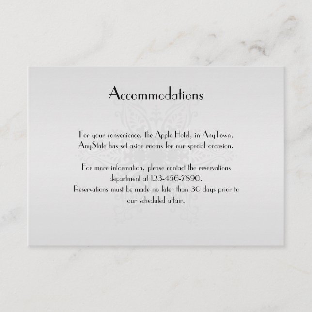 Cartão De Informações Winter Wonderland Wedding Insert (Frente)