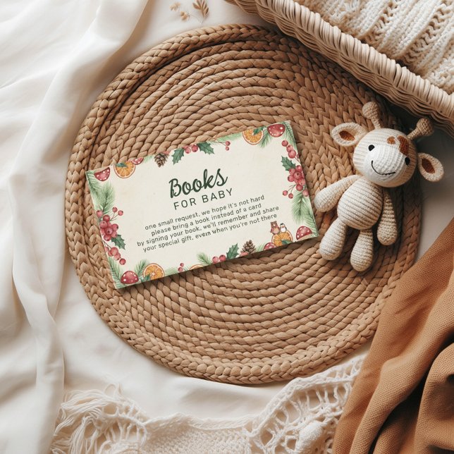 Cartão De Informações Winter Woodland Baby Shower (Criador carregado)