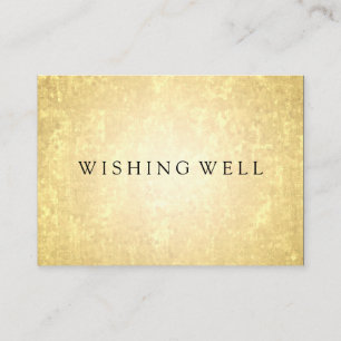 Cartão De Informações Wishing Bem Gold Foil Stars Confetti