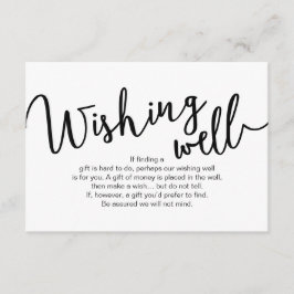 Cartão De Informações Wishing de casamento, Script preto