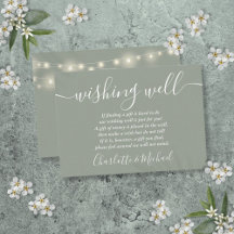 Wishing well String Lights Sage Green Weding