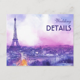 Cartão De Informações With DETAILS Amour Éternel à la Parisienne