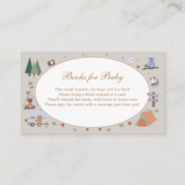 Cartão De Informações Woodland Adventure aguarda Chá de fraldas de acamp