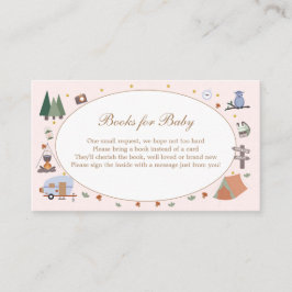 Cartão De Informações Woodland Adventure aguarda Chá de fraldas de acamp