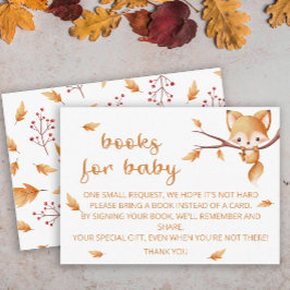 Cartão De Informações Woodland Autumn Baby Fox books para bebês