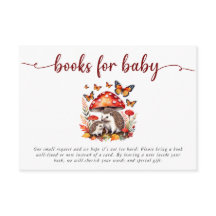 Woodland Autumn Hedgehog Livros Chás de fraldas