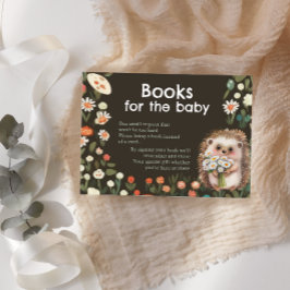 Cartão De Informações Woodland Daisy traz um livro para o bebê
