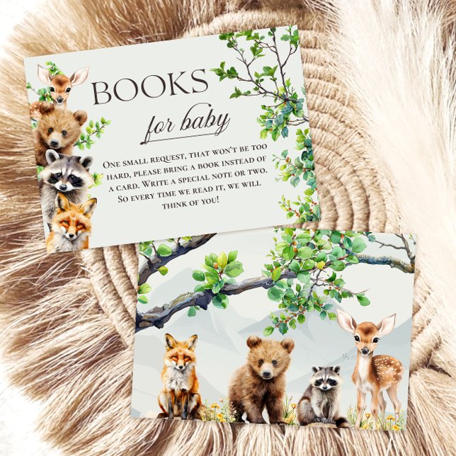 Cartão De Informações Woodland Forest Animals Books for Baby Card (Criador carregado)