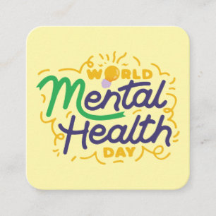Cartão De Informações World Mental Health Day Inspirational Typography