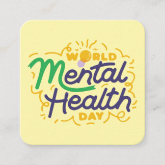 Cartão De Informações World Mental Health Day Inspirational Typography