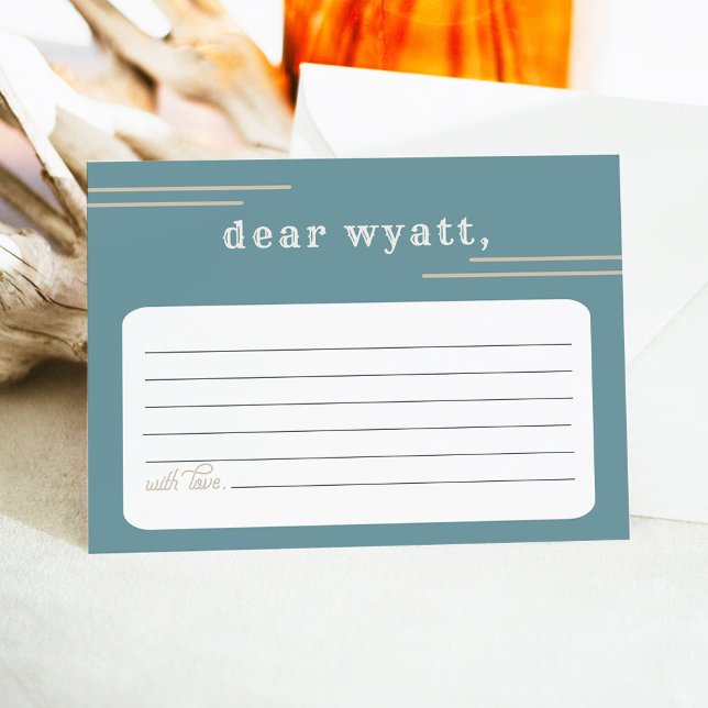 Cartão De Informações WYNONA Terracotta Teal Rodeo Cowboy Cápsula Horári (Criador carregado)