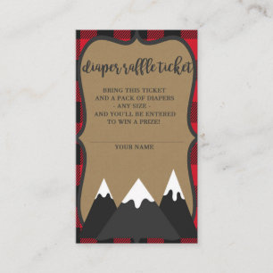 Cartão De Informações Xadrez Buffalo Lumberjack Fralda Raffle