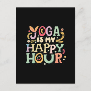 Cartão De Informações Yoga É Minha Hora Feliz