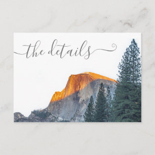 Cartão De Informações Yosemite Half Dome Sunset Casamento