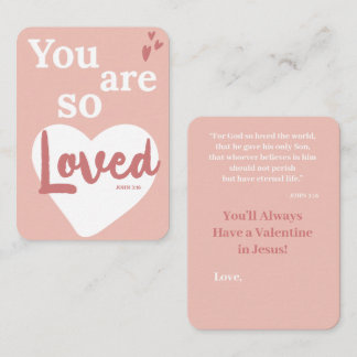 Cartão De Informações You Are So Loved Christian Valentine's Day Card