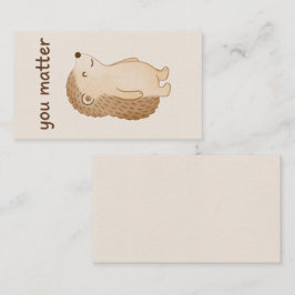 Cartão De Informações You Matter Hedgehog Gift Enclosure Card