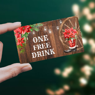 Cartão de Ingresso para Festa de Natal Gratuito co
