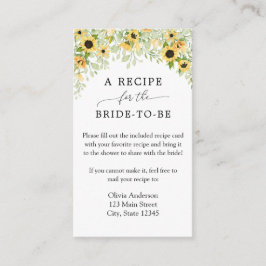 Cartão de inscrição para solicitação de receita de