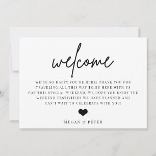 Cartão de Inserção da Bag de Boas-vindas do Script