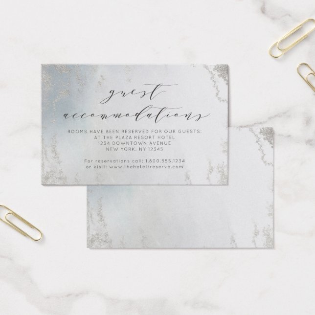 Cartão de Inserção de Alojamento Azul Ombre Dusty (Escritótio)