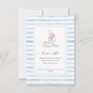 Cartão de Inserção de Bilhete de Faixa Azul de Bel