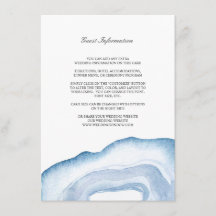 Cartão de Inserção de Casamento de Agato de Aquare