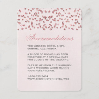 Cartão de Inserção de Casamento de Confetti com Ol
