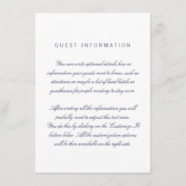 Cartão de Inserção de Casamento Elegante Branco Li