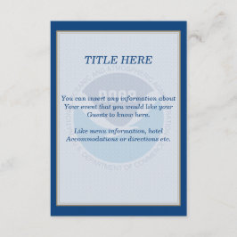 Cartão de Inserção de Casamento NOAA