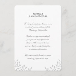 Cartão de Inserção de Casamento Secret Garden