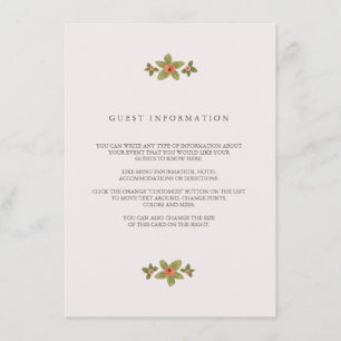 Cartão de Inserção de Casamento Spring Buds