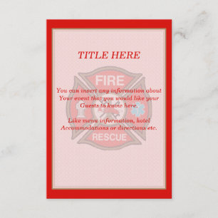 Cartão de Inserção de Casamentos EMT de Emergência