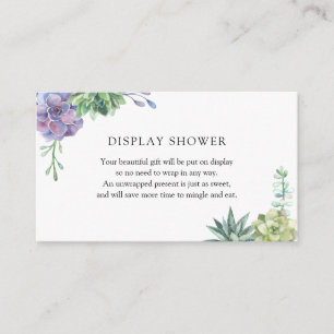 Cartão de inserção de Chá de fraldas de exibição c