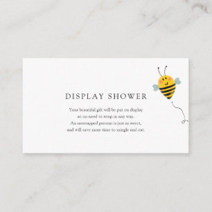 Cartão de inserção de Chá de fraldas de exibição d