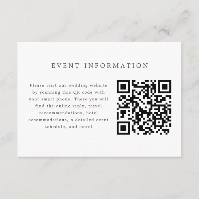 Cartão de Inserção de Convite de Casamento Azul e  (Frente)