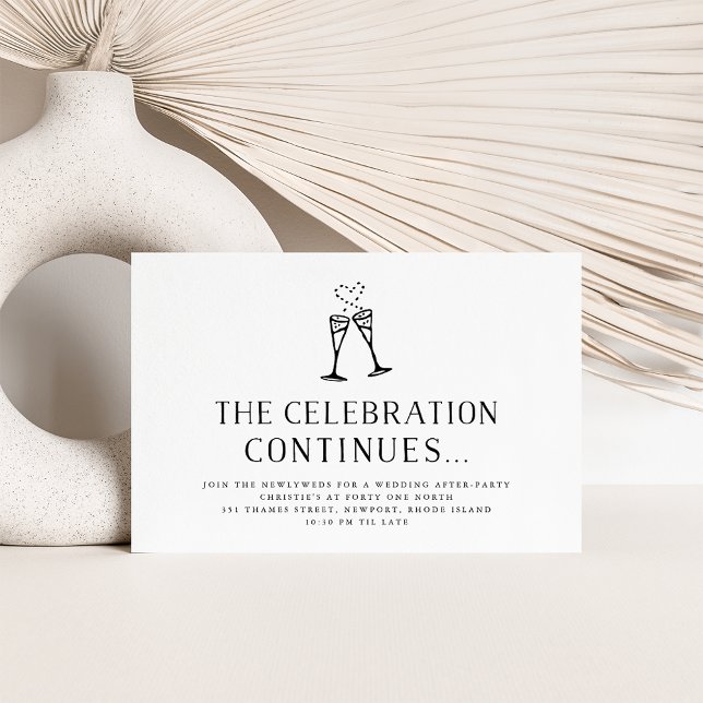 Cartão de Inserção de Convite para Festa de Pós-Ca (Criador carregado)