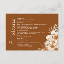 Cartão de Inserção de Detalhes de Casamento | Mode