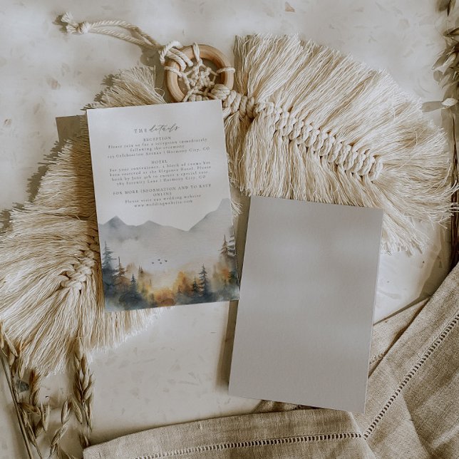 Cartão de Inserção de Detalhes do Casamento de Flo (Criador carregado)