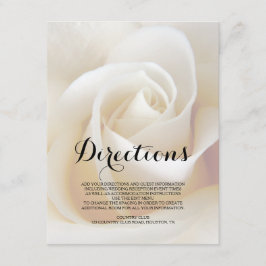 Cartão de Inserção de Direções de Casamento Floral