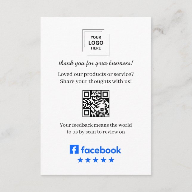 Cartão de Inserção de Feedback do Cliente QR de Av (Frente)