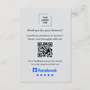 Cartão de Inserção de Feedback do Cliente QR de Av