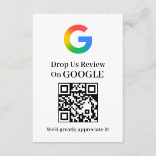 Cartão de Inserção de Feedback QR da Avaliação do