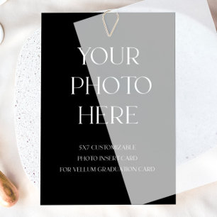 Cartão de inserção de fotos para placa de graduaçã