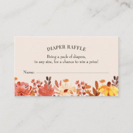 Cartão de Inserção de Fralda de Flor Selvagem