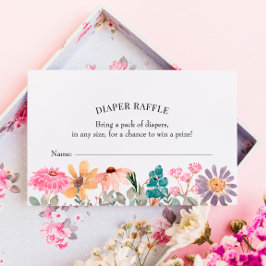 Cartão de Inserção de Fralda de Flor Selvagem