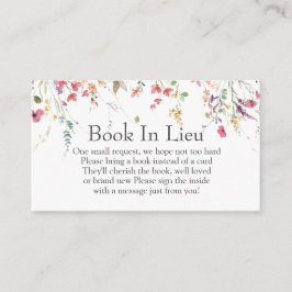 Cartão de Inserção de Livro para Chá de Bebê com F