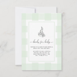 Cartão de Inserção de Livros de Coelhão Verde