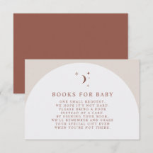 Cartão de Inserção de Livros de Terracota Boho CEL